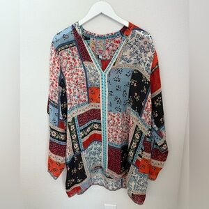 Johnny Was Eulia V-Neck Blouse XL